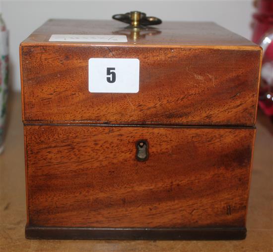 Mahogany cased apothacary set